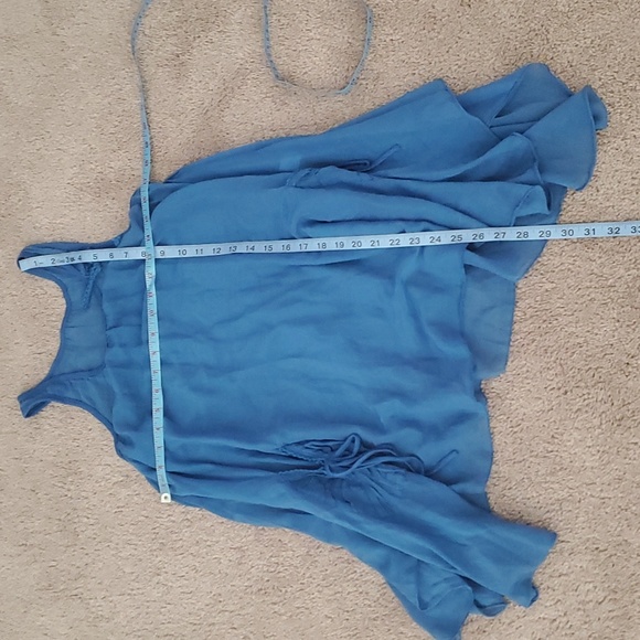 M silk cotton blend biased cut slouch pockets light flowy made in Italy frock - Picture 8 of 8